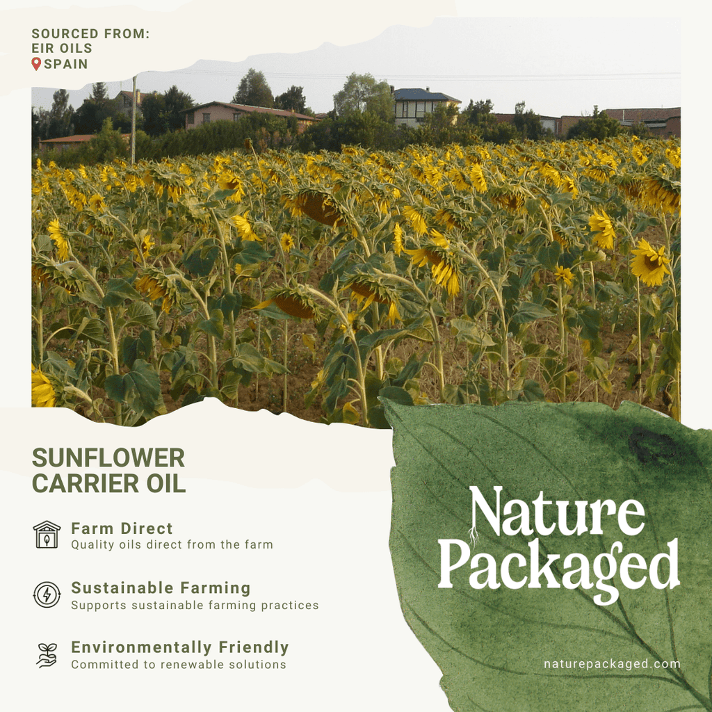 Sunflower Carrier Oil - From EIR Oils - Nature Packaged