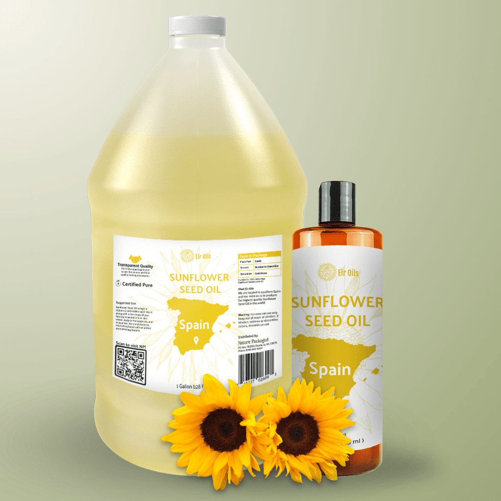 Sunflower Carrier Oil - From EIR Oils - Nature Packaged