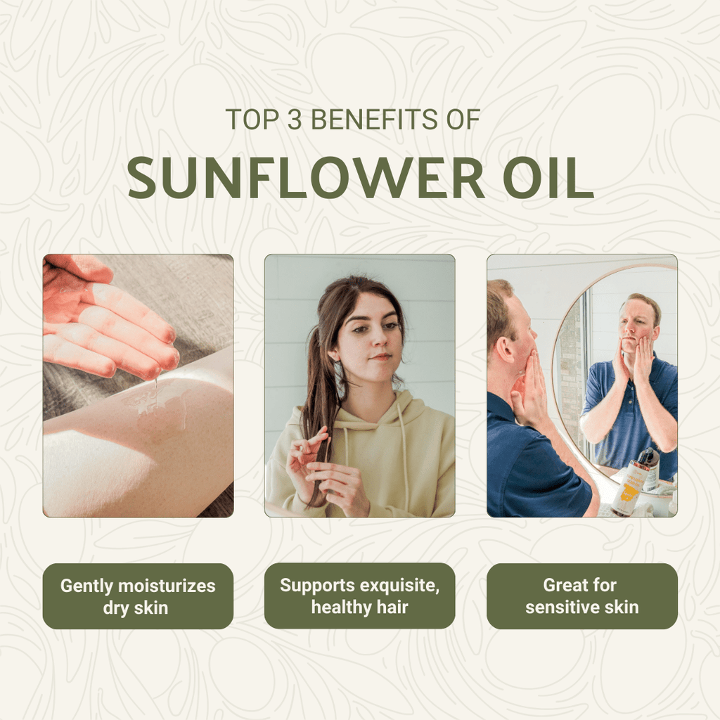 Sunflower Carrier Oil - From EIR Oils - Nature Packaged