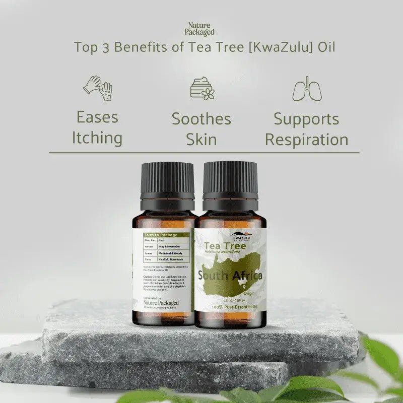 Tea Tree Essential Oil - From KwaZulu Botanicals - Nature Packaged